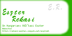 eszter rekasi business card